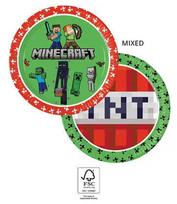Popierinės lėkštės Minecraft, 23 cm, 8 vnt.