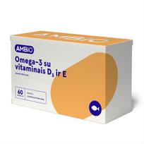AMBIO OMEGA 3 SU VITAMINAIS D3 IR E, 60 kapsulių