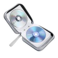 40 talpos CD/DVD dėklas, kietas plastikas, juodas, patogus kelionėms
