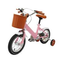 Vaikiškas dviratis balansui ir pedalų minimui, rožinis, 12 colių