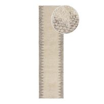 Rankų darbo iš vilnos mišinio kilimas kreminės spalvos 60x230 cm Minerals Border – Flair Rugs