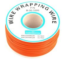 Izoliuota PVC dengta 30AWG vielos vyniojimo ritė 820Ft - oranžinė