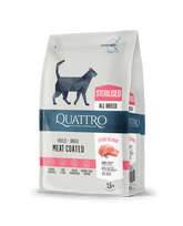 Quattro Extra Salmon Sterilised su lašiša sausas sterilizuotų kačių pašaras, 1,5kg