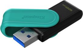 USB laikmena KINGSTON 128GB Portable USB 3.2 Gen 1 DataTraveler Exodia S Black/Turquoise