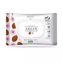 Natural Derma Pet Derbe Salviette Argan drėgnos servetėlės šunims ir katėms, argano ir kamelijų aliejus; 35vnt