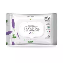 Natural Derma Pet Derbe Salviette Lavanda drėgnos servetėlės šunims ir katėms, levandų ir jazminų kvapas; 35vnt