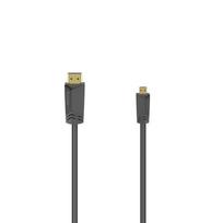 Hama 00205016 HDMI cable, 1.5 m, HDMI Type A (Standard) to HDMI Type D (Micro), Black