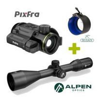 KIT PIXFRA TAURUS PFI-T425 + ALPEN OPTICS Apex LT 2.5-15x56 A4 + M52x0.75 - 56mm termovizoriai antgaliai PFI-T425 / ALP2251556LT / ARM52-56