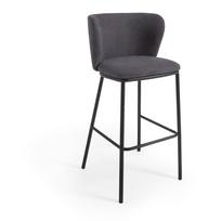 Tamsiai pilkos spalvos baro kėdė 102 cm Ciselia - Kave Home