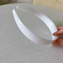3 vnt. 20/25/30/40 mm baltos plastikinės lankeliai Paprasti be dantukų Lanko pagrindas „pasidaryk pats“ plaukų papuošalams gaminti Lankelių priedai
