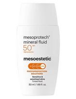 Mesoestetic mineralinis fluidas su labai didele apsauga nuo saulės SPF50+ Mesoestetic Mesoprotech  50ml