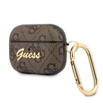 Guess 4G Script PC/PU dėklas skirtas AirPods Pro rudos spalvos
