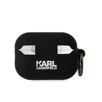 Karl Lagerfeld 3D Logo NFT Karl and Choupette silikoninis dėklas skirtas AirPods Pro 2 juodos spalvos
