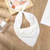 Vienos spalvos galvos skara Elegantiška balta trikampė plaukų skara Plaukų juostelės Turbanai galvai moterims Retro bandana Plaukų aksesuarai