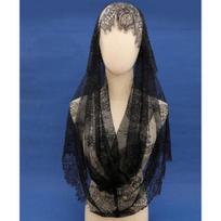 White/Black Lace Veils for Church Mantilla Catholic Veil Latin Mass Head Covering Veils for Bridal Women