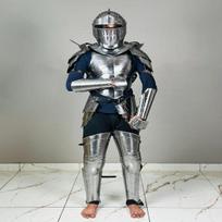 Riterio Šarvų Kostiumas Viduramžių Vokiškas Pilnas Šarvų Kostiumas Gotikinis XIV Amžius Larp Cosplay Dekoracija Geriausia Dovana