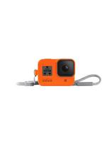 Hero8 Black Silikoninis įdėklas su dirželiu -  Sleeve + Lanyard (HYPER ORANGE)