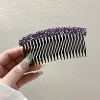 New Hair Combs Plastic Hairpin Elegant Women Fashion Rhinestone Hair Clips Particle French Twist Combs Girls Hair Accessories
