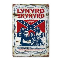 Lynyrd Skynyrd Greenville Koncerto Ženklas Rūdytas Aliuminio Metalas 8x12 Garažas Vyriška Urvas
