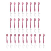26Pcs Disposable Toothbrush with Toothpaste Floss Pick Tongue Scraper Portable Adults Mini Pre-Pasted Toothbrush Dental Flosser Oral Care Supplies Mixed Style