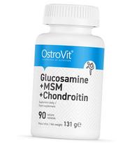 Gliukozamino Chondroitino MSM, Glucosamine MSM Chondroitin, Ostrovit  (03250007) 90tab