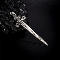 Gothic Norse Mythology Snake Sword Hair Stick for Women Vintage Vikings Serpent Hairpins Wicca Witch Tiara Punk Female Jewelry
