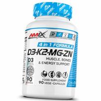 Vitaminai D3 ir K2, Magnis ir Cinkas, D3-K2-MG-ZN, Amix Nutrition  90kaps. (36135032) 90caps