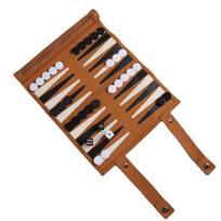 Klasikinis backgammon stalo žaidimas su laikymo dėklu, sulankstomas dizainas, nešiojamas