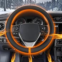 12V šildomas vairo dangtis šiltas žiemą Universalus tinka vairo apsauga išorėje automobiliams sunkvežimiams furgonams automobilių priedai