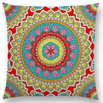 Gorgeous Mandala Cushion Cover Decorative Pattern Fantasy Colorful Crystalline Flowers Home Decor Sofa Throw Pillow Case 30x30cm smėlis