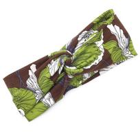 Elastic imitation cotton printed front cross yoga headband makeup headband hair tie headband Size fits all