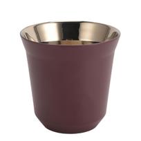 Dvigubos sienelės nerūdijančio plieno demitasse puodelis kavos puodelis daugkartinis sukraunamas veidrodinis paviršius plauti indaplovėje 80ml kava