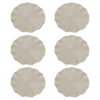 6 vnt./rinkinys Apvalus stalo padėkliukas Rinkinys Pynimo dizainas Plaunamas Neslystantis Valgomojo kilimėlis Gofruotas kraštas Karščiui atsparus Stalo padėkliukas 6pcs