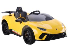 Elektrinis geltonas automobilis Lamborghini Huracan