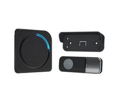 Solight 1L67B - Bevielis prijungiamas durų skambutis 230V IP56 juoda