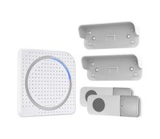 Solight 1L67DT - Bevielis prijungiamas durų skambutis 230V + 2x mygtukas IP56 balta