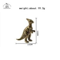 Vario senovinis gyvūnas Parasaurolophus statulėlė Automobilio dekoracija Amatas Namų dekoro aksesuarai Retro žalvarinė dinozauro miniatiūrinė figūrėlė
