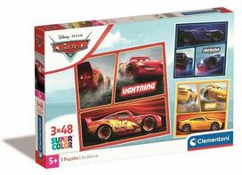 Dėlionė SuperKolor Cars (Žaibas Makvynas)Clementoni, 3x48 d.