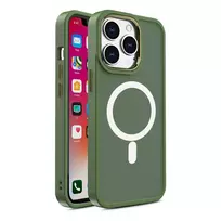 Magnetic Color Matte dėklas skirtas Apple iPhone 15 Plus – žalios spalvos