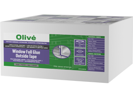 Juosta langams ir durims Window Full Glue Outside tape, išorinė, 70-100mm, 25m, Olivė