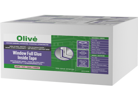 Juosta langams ir durims  Window Full Glue Inside tape, vidinė, 70-100mm, 25m, Olivė