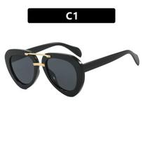 Women's sunglasses, large frame retro sunglasses, fashion sunglasses.