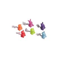 Flamingo dog toy VINYL LITTLE ANIMAL WITH ROPE - STRIPES | 9433 | 5400274904618