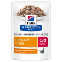 Hills Prescription Diet Cat C/D Urinary Care Stress with Chicken 12x85 g | 607559/607560 | 052742286204
