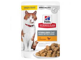 Hills Science Plan Cat Sterilised Adult with chicken 12 x 85 g mitrā barība kaķiem | 10495 | 052742194110
