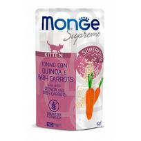 Monge Cat Supreme Pouch Kitten Tuna Flakes with Quinoa and Baby Carrots 80 g | 10839 | 8009470007801