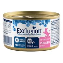 Exclusion Mediterraneo Cat Kitten Chicken kačiukams su vištiena 85 g | 8011259004000