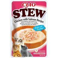 Churu Cat Ciao Stew troškinys su vištiena ir lašiša katėms 12x40 g | EU843 | 14262365738438
