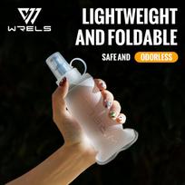 WRELS 250ml 500ml Minkštas buteliukas Sulankstomas Vandens buteliukas TPU Be BPA Lauko sportas Nešiojamas Vandens maišelis Bėgimas Stovyklavimas