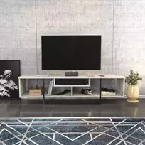 TV stovas, Hanah Home, juodas Balta, 150 x 40 x 35,2, cm